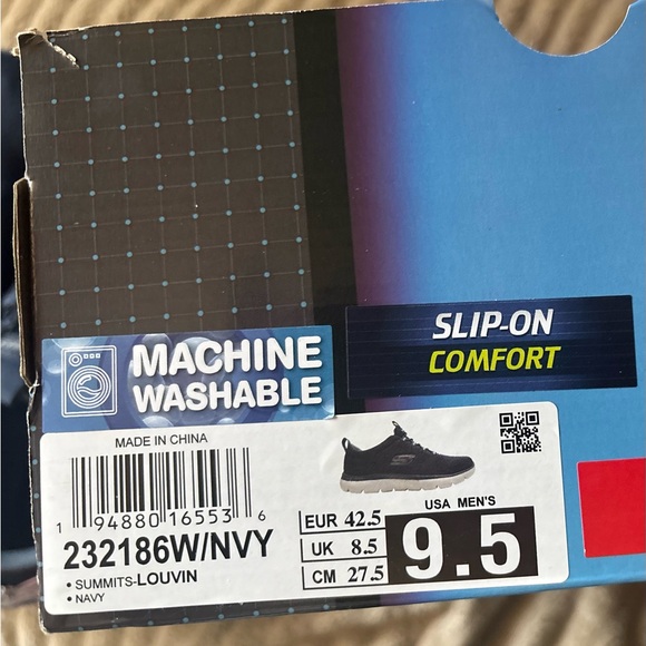 Skechers Men's Dark Blue Memory Foam Sneakers - Picture 3 of 3